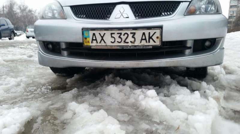 Накладка на передний бампер Mitsubishi Lancer 9 Sport V2.0 Юбка задняя