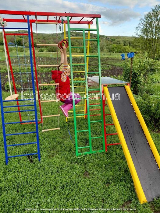 Игровая площадка, детский спортивный комплекс, горка, домик, качели