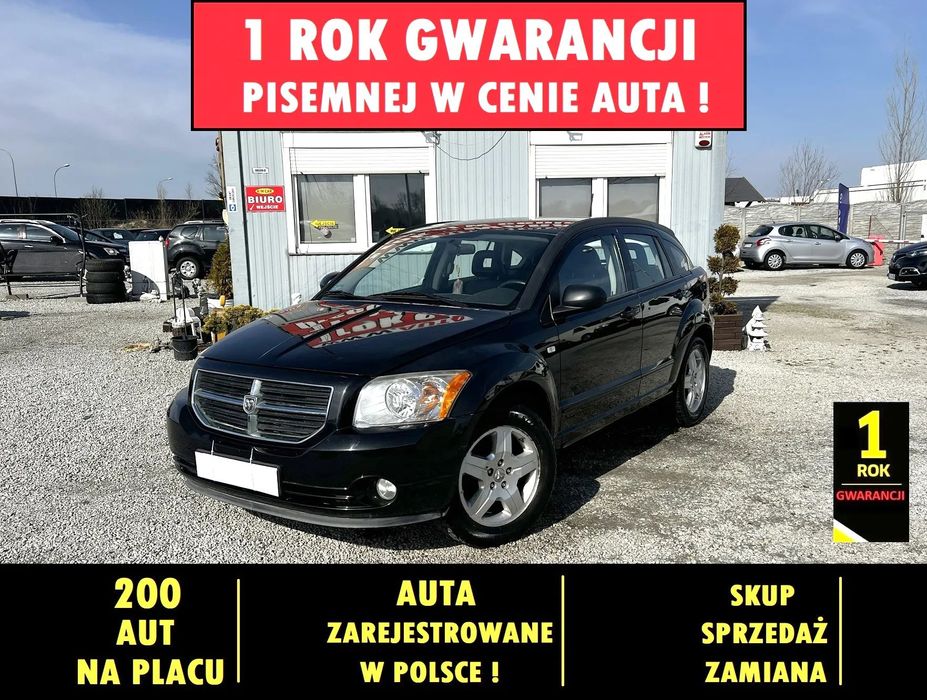 Dodge Caliber 1 ROK GWARANCJI W CENIE AUTA, Zamiana, Benzyna, Alu, Klima, Fajny Stan