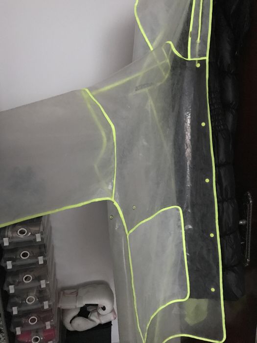 Capa transparente chuva e vento capuz da Zara