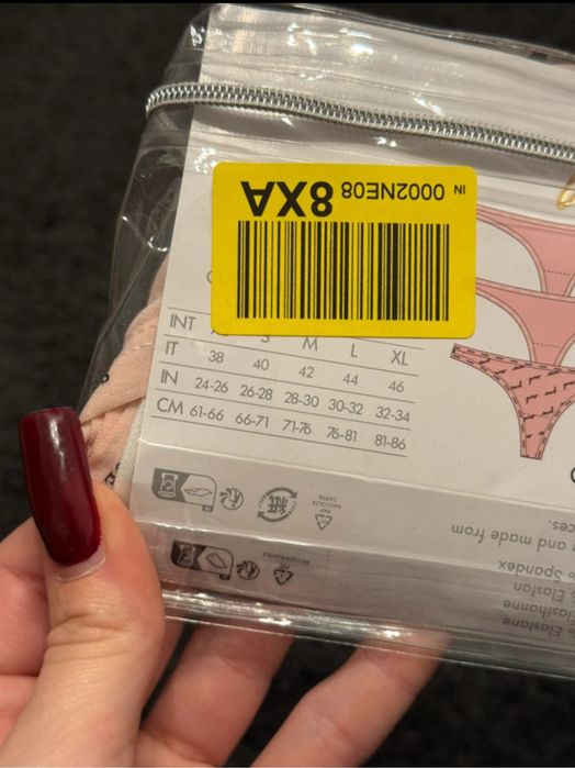 Zestaw stringów GUESS 3-pack, różowe, nowy - rozmiar XS