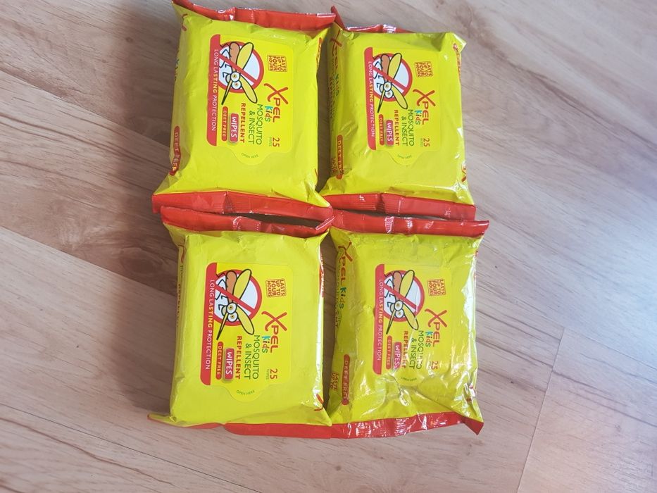 Nowe nawilzane chusteczki odstraszajace komary i inne owady XPEL