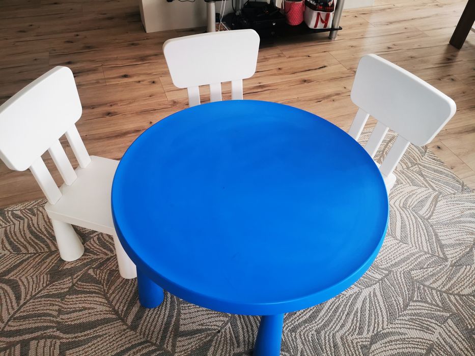 Stolik + 3 krzesła IKEA Mammut