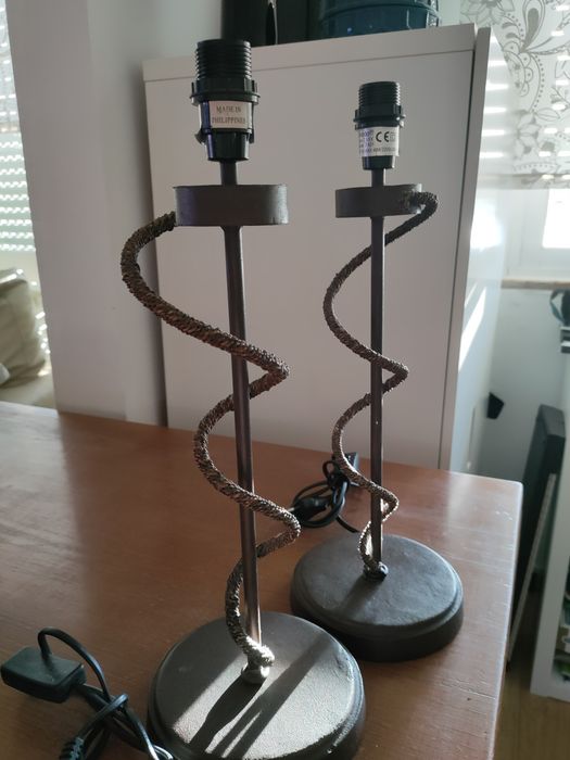 Base candeeiro castanho