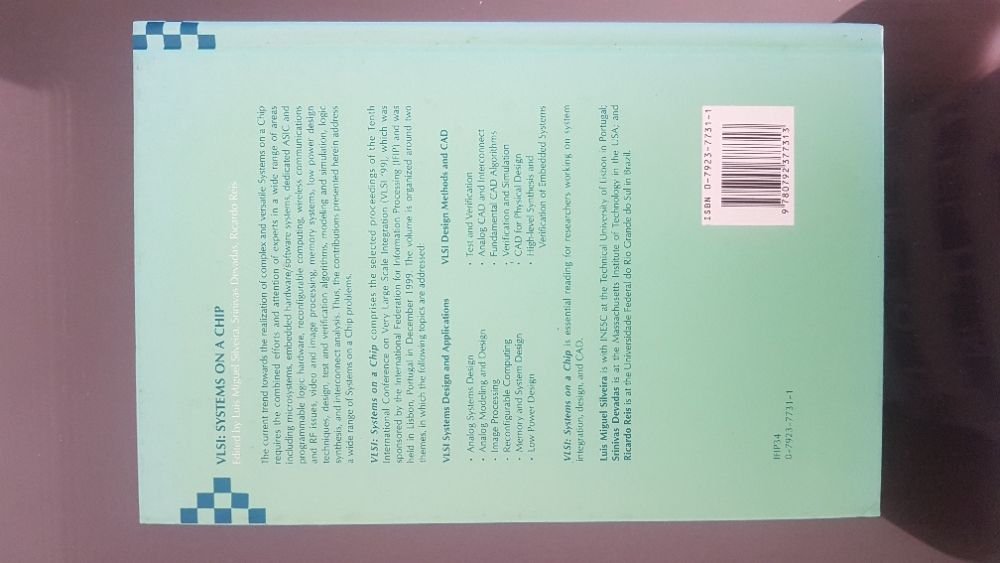 Livro técnico:"VLSI: Sistems on a Chip" (VLSI '99)