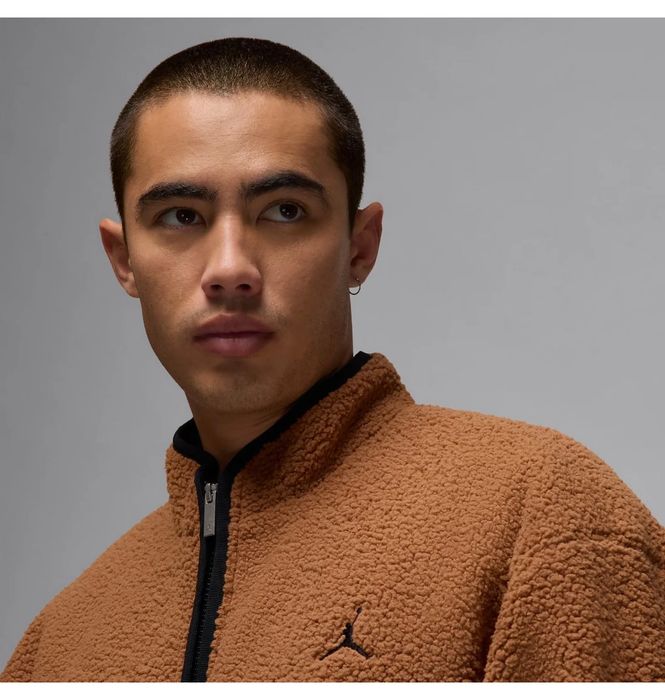 Оригінал! Зіп Худі Jordan Sherpa (коричневе) (S, M, L)