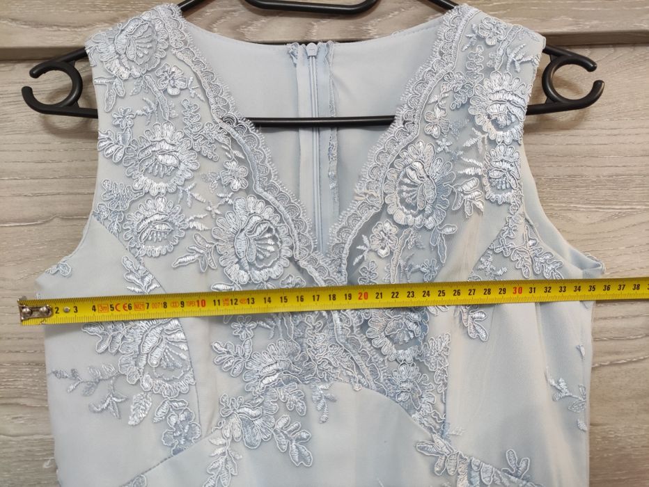 Błękitna sukienka wesele chrzest