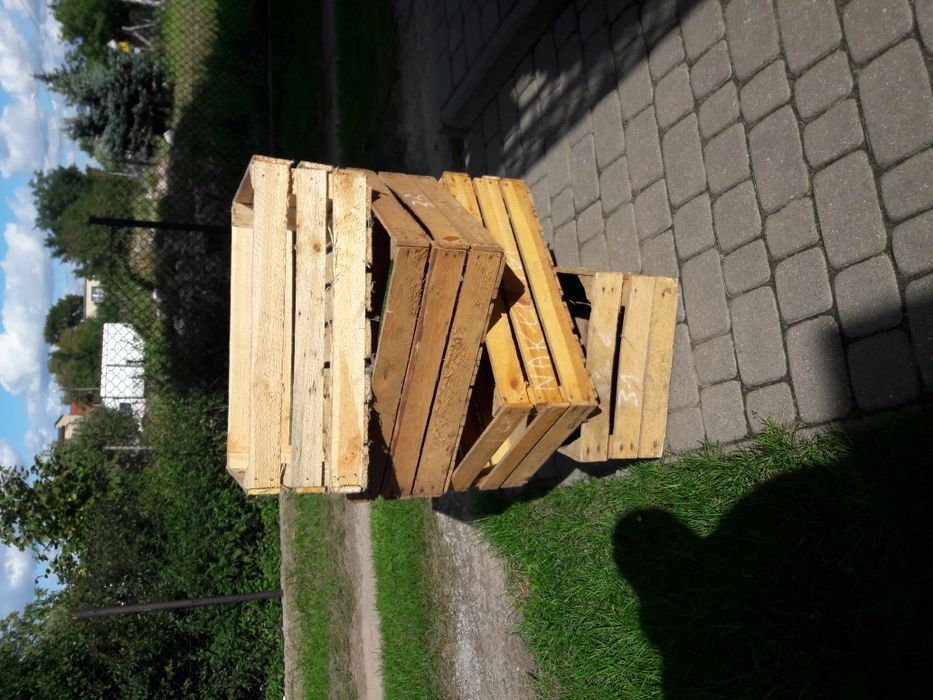 Skrzynki drewniane jablka gruszki meble drewniane donice