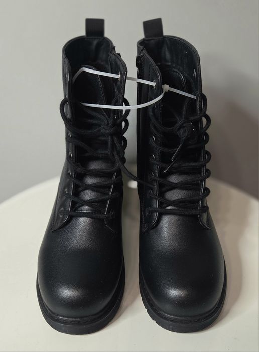 Botki Glany Workery Damskie Cleve Czarne 38