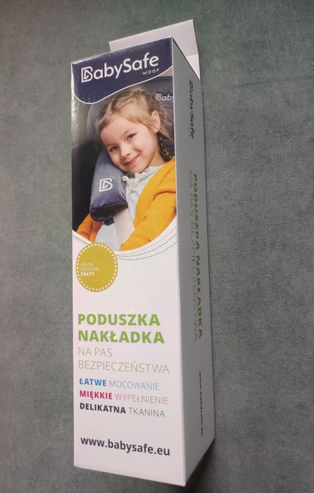 Poduszka nakładka na pas bezpieczeństwa Babysafe woof żółta