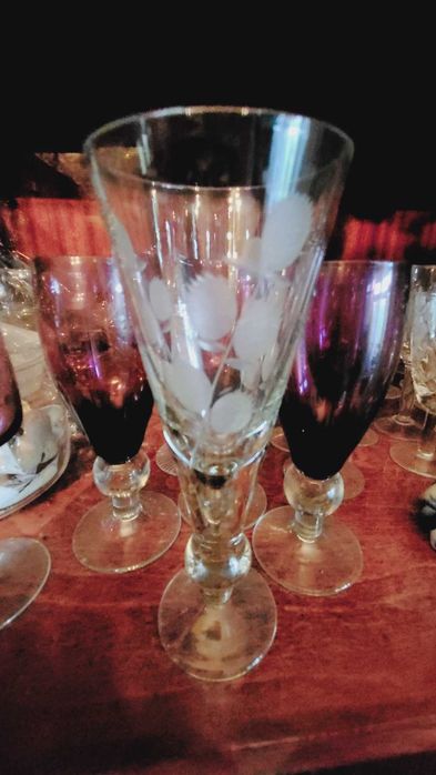 хрустальные и стеклянные бокалы - наборы неполные