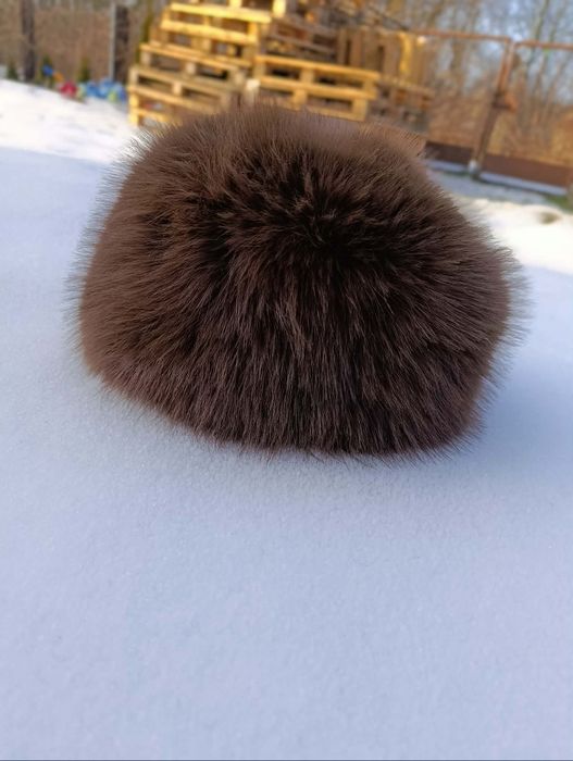 Czapka Toczek brazowy milutki cieply