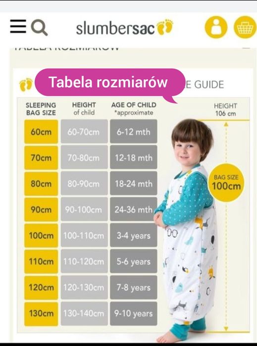 Śpiworek z nogawkami Bawełniany Slumbersac rozmiar 12-18