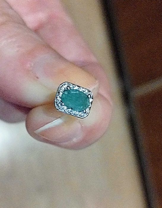 Kolczyki szmaragd naturalny