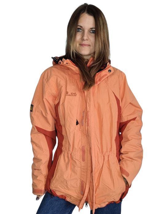 Pomarańczowa kurtka z polarem jack wolfskin rozmiar L/xl 40/42