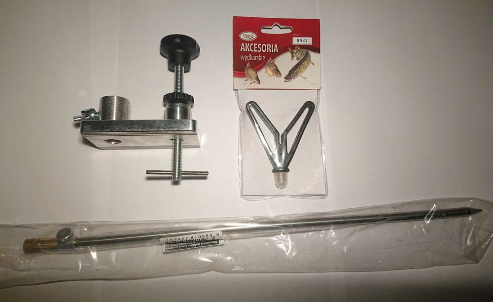 Aluminiowy uchwyt do pomostu, wędki, wędkarski, podpórka w pomost