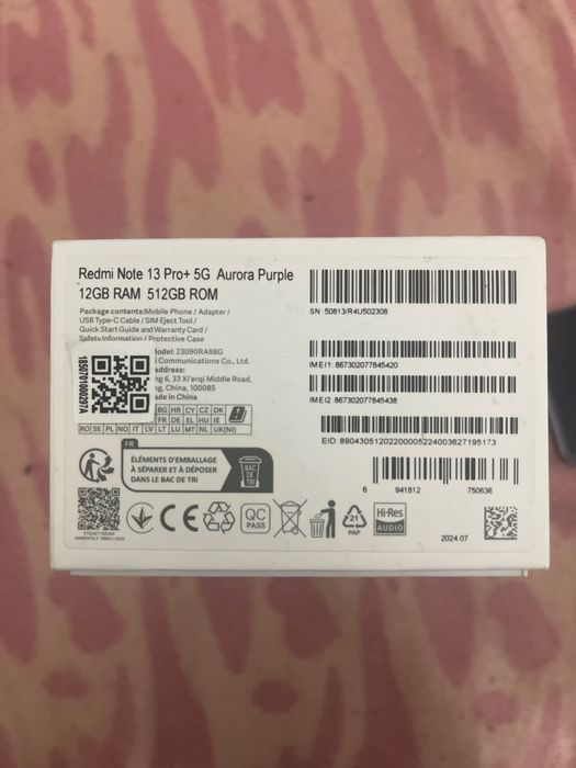 Xiaomi Redmi Note 13Pro+ (5G) 512gb