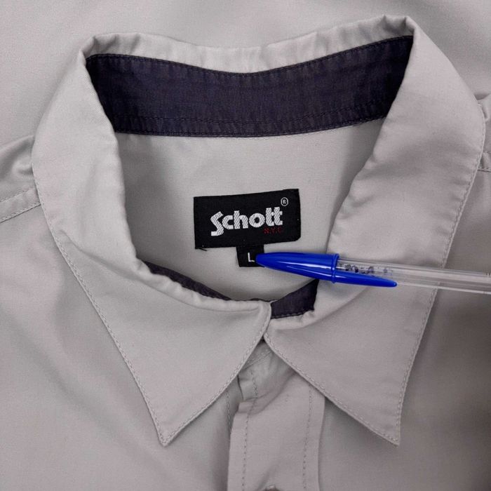 Camisa Schott N.Y.C. Manga Comprida Cinza L Gorpcore