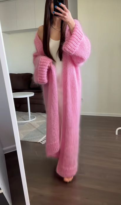 Пушистый Кардиган из мохера