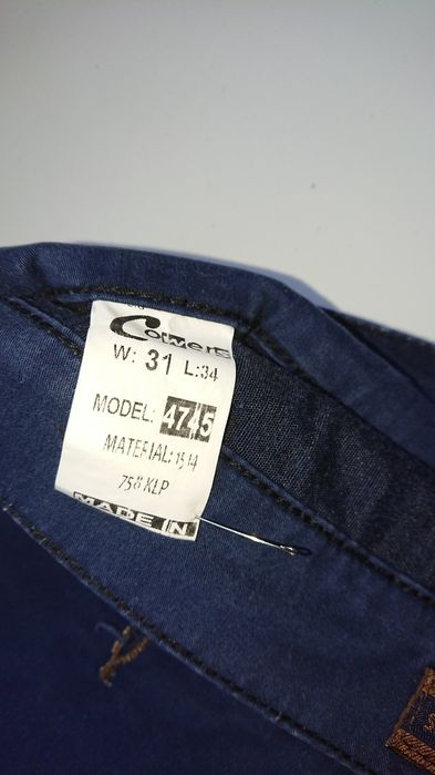 Чоловічі сині брюки W31 L34