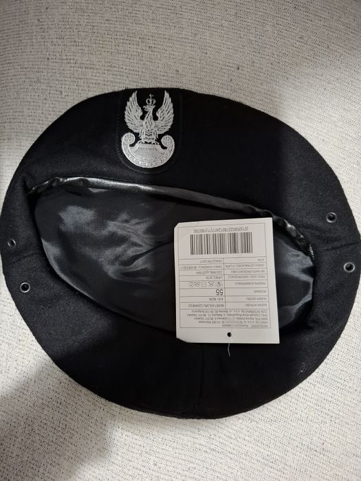 Beret WP Czarny Wojsk Lądowych MON rozmiar 55.