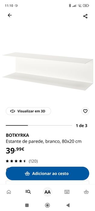 Estante de parede BOTKYRKA Ikea
