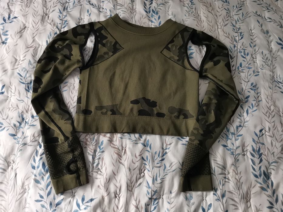 Camisola padrão militar verde com luva, M