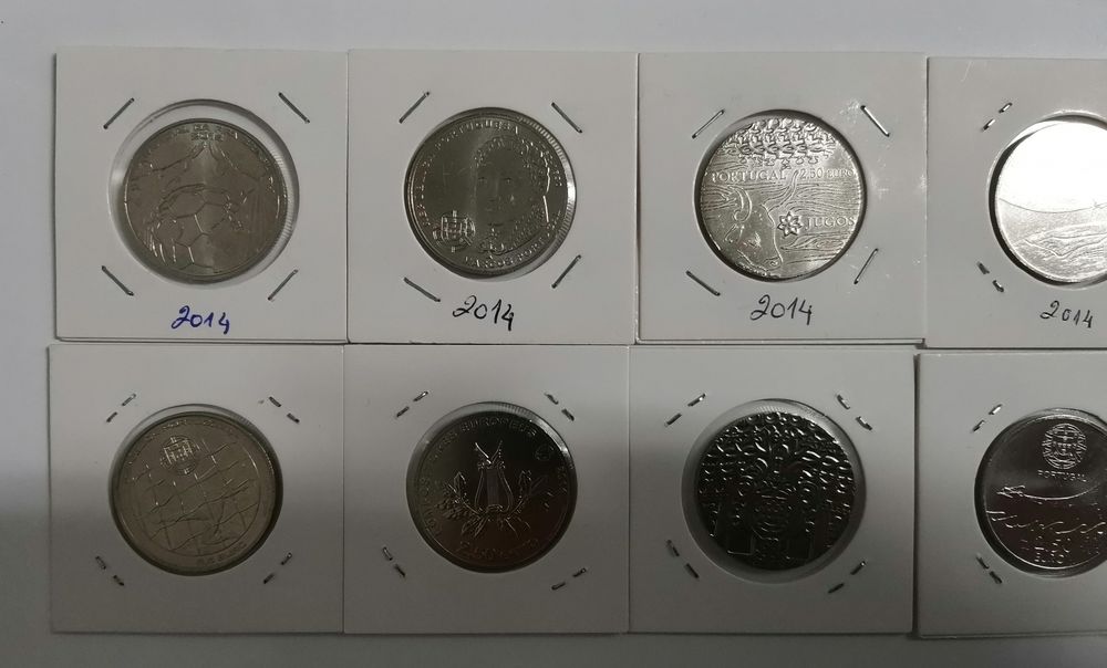 Conjunto das 6 moedas 2,5€ coleção  Portugal 2014