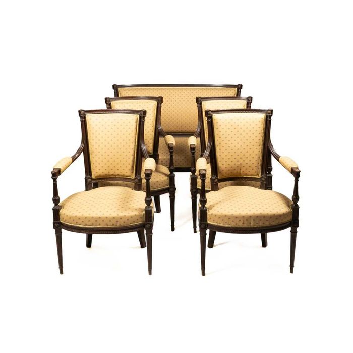 Conjunto cadeirões sofá canapé Luís XVI | século XIX