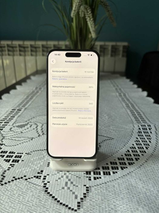 Sprzedam iPhone 15 Pro– Biały, 128GB
