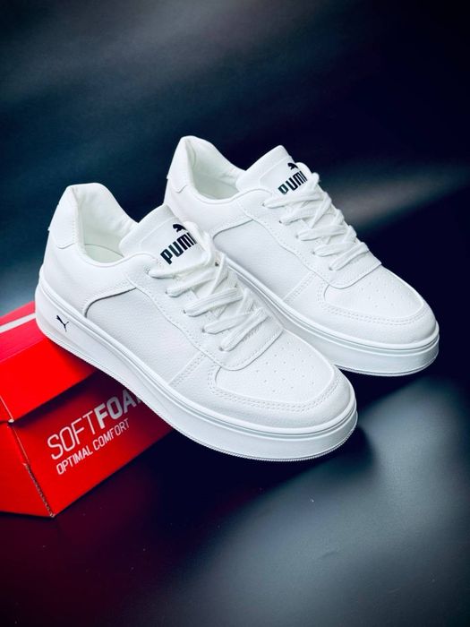 Женские кроссовки puma белые кожаные кросовки по скидке пума