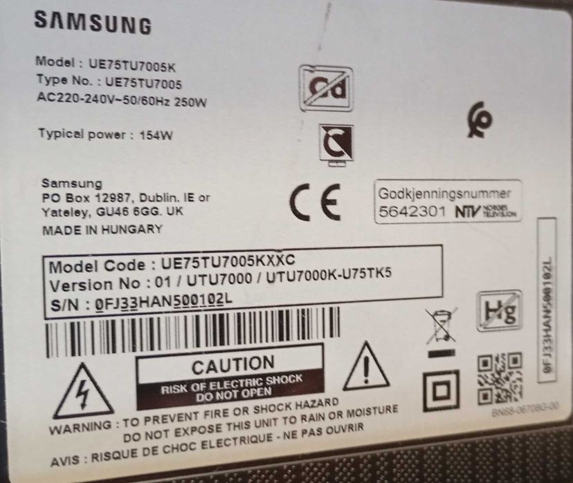 Smart TV Samsung 75 polegadas456526569103042562