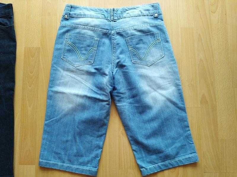 Zestaw ubrań damskich 5 sztuk dżinsowych spodnie 3/4 spódnice roz  M