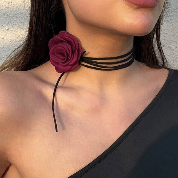 Чокер Троянда,квітка,роза,чокер в кольорах,burberry