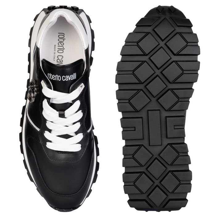ROBERTO CAVALLI skórzane męskie sneakersy buty ITALY