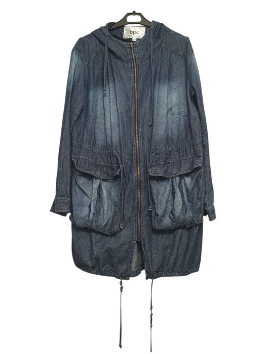 Granatowa kurtka jeansowa parka Bonprix 48 / 4XL