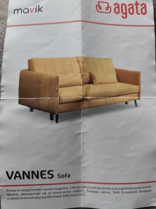 Sofa rozkładana Vannes Agata Meble