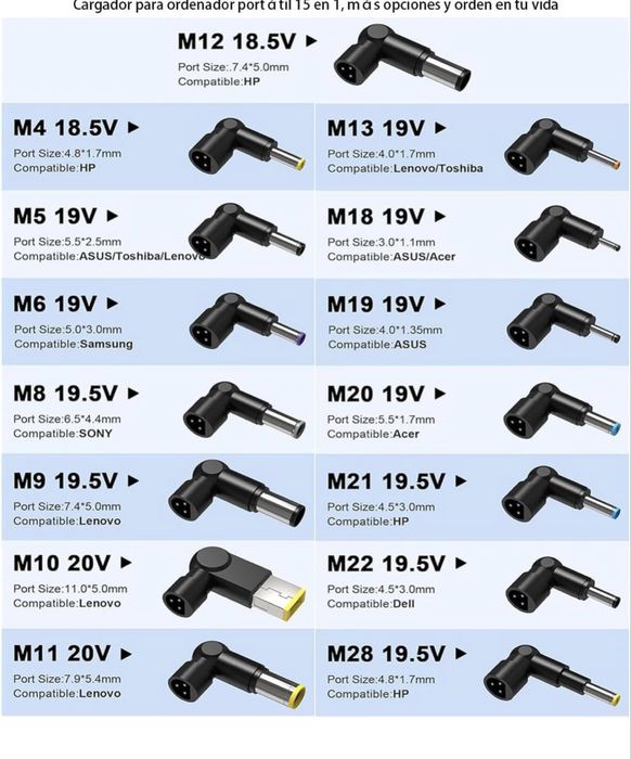 Carregador Universal 90w 18.5-20v 4.74A
