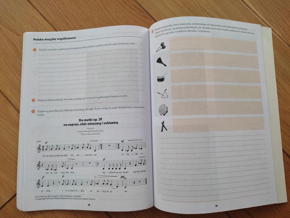 Muzyka zeszyt ćwiczeń kl. 7 MAC Edukacja