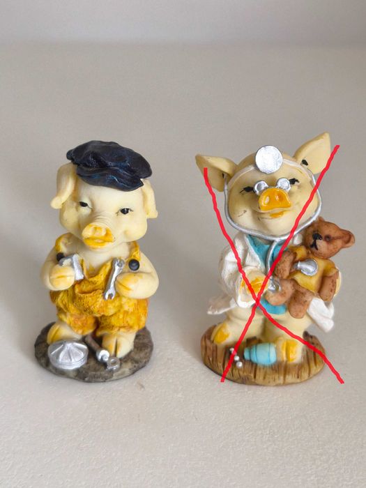 Porquinho miniatura/ profissão de canalizador