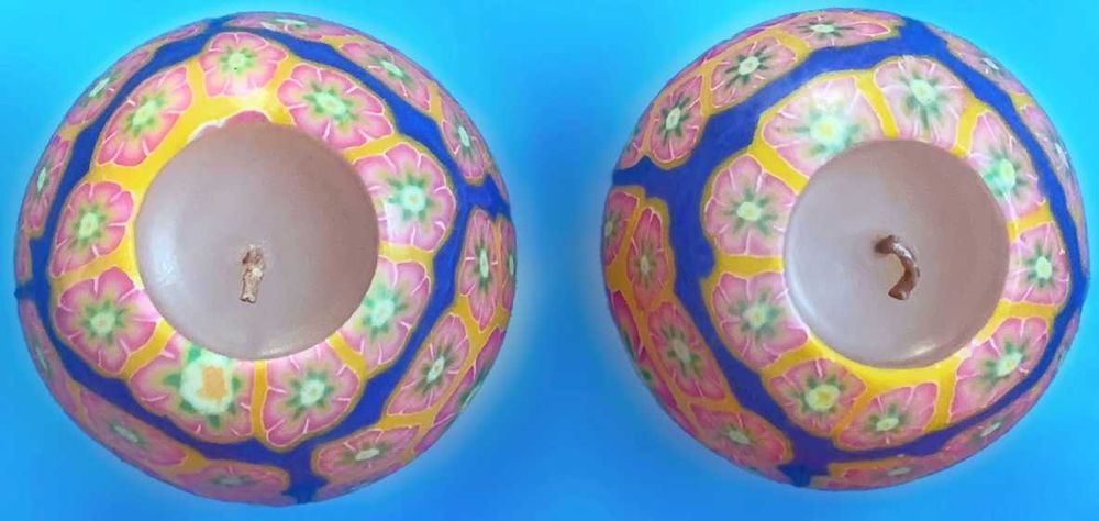Vela Millefiori Globo Vitral Florido, Novas