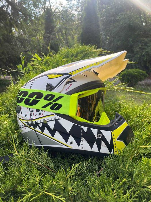 + Подарунок! Шолом для мотоцикла ендуро / Шлем для мотоцикла эндуро