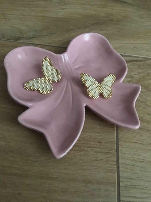 Kolczyki motylki szklane koraliki Miyuki - Idealny prezent