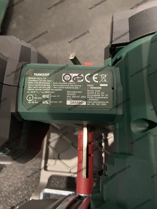 Акумуляторна циркулярна пила, паркетка, дискова,PARKSIDE PHKSA 20-Li C