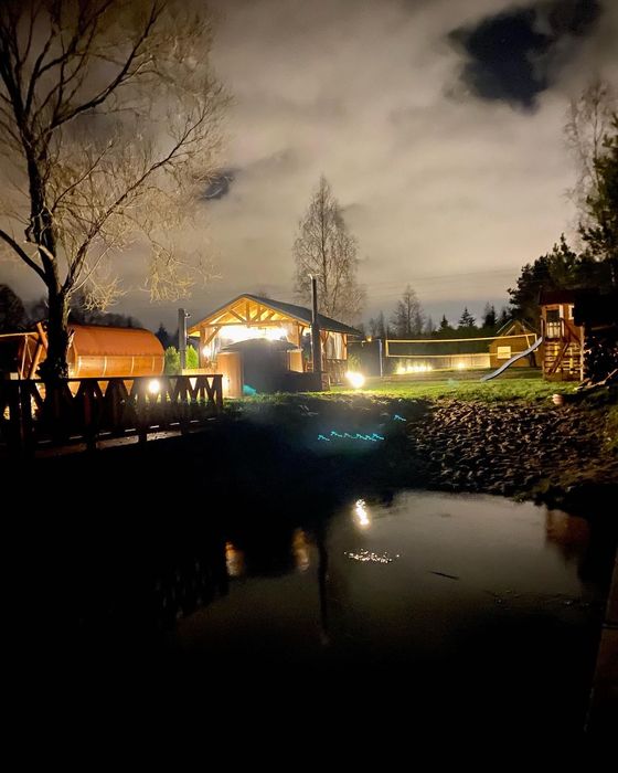 Domek Podlasie Białystok - Sauna Jacuzzi panieński chrzciny nad rzeką
