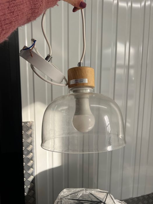 Candeeiro de tecto em vidro