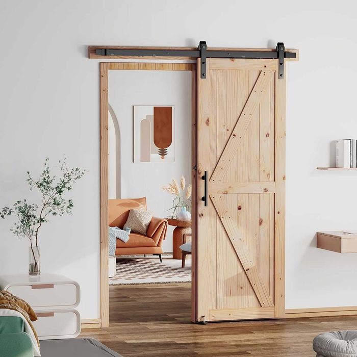 Nowe drewniane drzwi przesuwne / zestaw okuć / 76,2x213,4CM / R1!