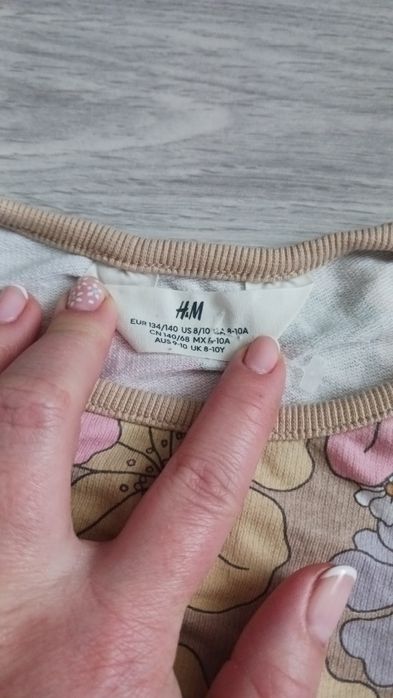 Bluzka w kwiaty H&M rozm. 134/140 (100% bawełna)