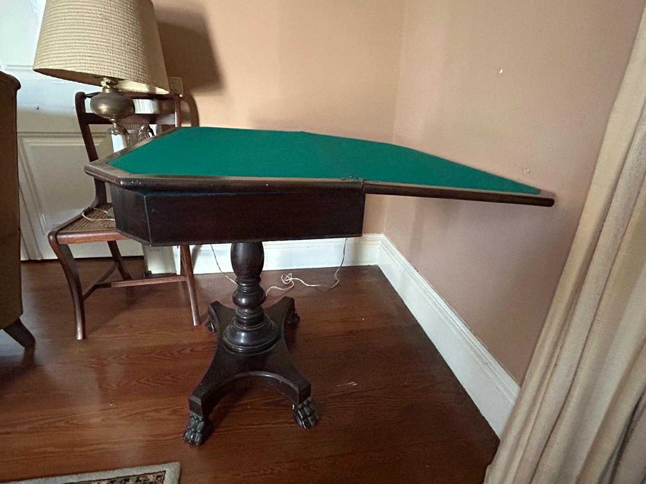 Mesa de jogos/Mesa de cartas com tampo basculante (1890 - 1920)