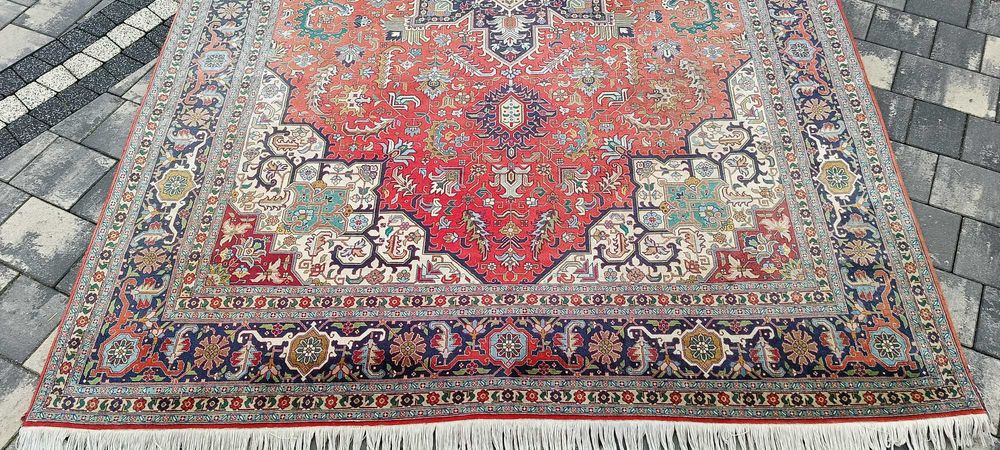 Tabriz Medallion dywan wełniany irański tkany ręcznie 328 x 204cm pers